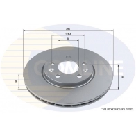 Тормозной диск COMLINE Renault Megane (B9) 4 Хэтчбек 1.6 TCe 205 (B9MV) 205 л.с. 2015 – 2024 ADC5007V UHPF6 R