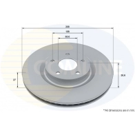 Тормозной диск COMLINE Ford Kuga 3 (DFK) Кроссовер ADC5042V UE 03UK