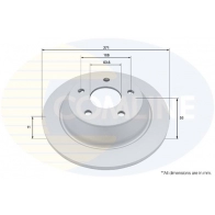 Тормозной диск COMLINE ADC5060 Ford Puma 2 (B3) Кроссовер 1.0 EcoBoost mHEV 155 л.с. 2019 – 2025 G SCFO