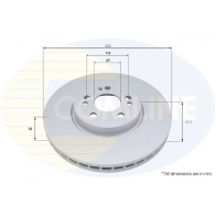 Тормозной диск COMLINE Q B6767 ADC5110V Mercedes GLE (V167) 2 Кроссовер 2.0 GLE 300 d 4-matic (167.119) 245 л.с. 2018 – 2025