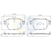 Тормозные колодки дисковые, комплект COMLINE 1439892841 N4EX T CBP02452