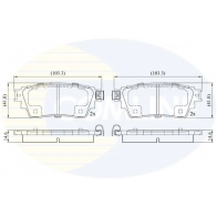 Тормозные колодки дисковые, комплект COMLINE SQ MPY CBP02487 Mitsubishi Eclipse Cross
