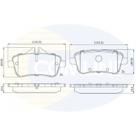 Тормозные колодки дисковые, комплект COMLINE K UIUODW CBP02642 Mercedes M-Class (W166) 3 Кроссовер 2.1 ML 250 CDI / BlueTEC 4 matic (1604. 1603) 204 л.с. 2011 – 2015