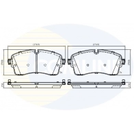 Тормозные колодки дисковые, комплект COMLINE CBP02761 Land Rover Discovery Sport 1 (L550) Внедорожник 2.0 P290 MHEV 4x4 290 л.с. 2020 – 2024 H4M 6P07