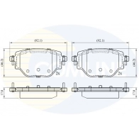 Тормозные колодки дисковые, комплект COMLINE CBP02775 Peugeot 2008 2 (U) Кроссовер 1.2 PureTech 100 101 л.с. 2019 – 2025 D9 V4A3F