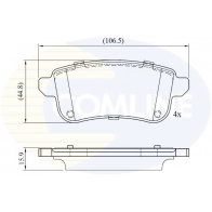 Тормозные колодки дисковые, комплект COMLINE Z2 PJEG CBP02776 1439892864