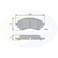 Тормозные колодки дисковые, комплект COMLINE 01UVO 25 823 1424423877 CBP06112