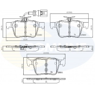 Тормозные колодки дисковые, комплект COMLINE CBP12157 5BEEC4 Audi TT (8S) 3 2014 – 2020 22601; 25009; 25011