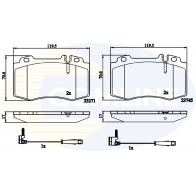 Тормозные колодки дисковые, комплект COMLINE CBP21117 AEMXW 23271, 23745 Mercedes C-Class (S203) 2 Универсал 1.8 C 180 Kompressor (2046) 143 л.с. 2002 – 2007