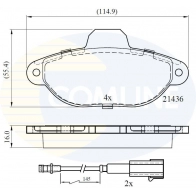 Тормозные колодки дисковые, комплект COMLINE 2143 6 CBP22383 Fiat Panda (169) 2 Хэтчбек 1.2 (169AxF2A. 169AxF1A) 69 л.с. 2010 – 2013 HJSOJ2