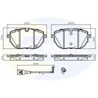 Тормозные колодки дисковые, комплект COMLINE Volkswagen Caravelle (T6, SG) 6 Автобус ABT e-Caravelle 113 л.с. 2020 – 2025 H ZBXUT7 CBP22867