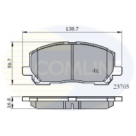 Тормозные колодки дисковые, комплект COMLINE 1439892896 K3YZ A CBP31507