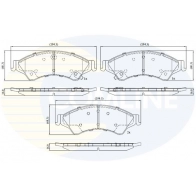 Тормозные колодки дисковые, комплект COMLINE CBP32275 QJM ZG Ford Ranger 6 (T6, TKE) Пикап 2.0 EcoBlue 4x4 213 л.с. 2018 – 2025