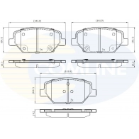 Тормозные колодки дисковые, комплект COMLINE Opel Insignia (B) 2 Универсал Спорт 2.0 4x4 (35) 260 л.с. 2017 – 2024 CBP32371 AE2 LE