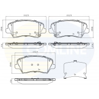 Тормозные колодки дисковые, комплект COMLINE KO4L3 J Hyundai i30 (PDE, PD) 3 Хэтчбек 1.4 MPI 100 л.с. 2016 – 2025 CBP32408