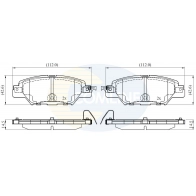 Тормозные колодки дисковые, комплект COMLINE RLO8 FZB Mazda CX-5 (KF) 2 Кроссовер 2.2 D AWD 188 л.с. 2018 – 2025 CBP32416