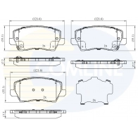 Тормозные колодки дисковые, комплект COMLINE MBUZ2 8 CBP32526 Kia Picanto (JA) 3 Хэтчбек 1.0 T GDi 100 л.с. 2017 – 2025