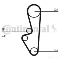 Ремень ГРМ CONTITECH CT 524 378032 ct524 HTD 1114 9,525M 19 - Изображение 3