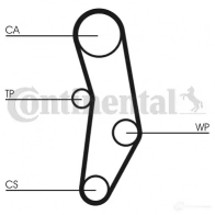Ремень ГРМ CONTITECH 349 LA 075 ct580 378097 CT 580 - Изображение 1