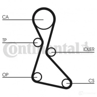 Комплект ремня ГРМ CONTITECH CT 840 378460 CT 840 K2 ct840k2