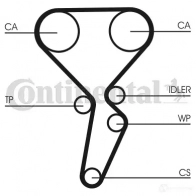 Комплект ремня грм с водяным насосом CONTITECH ct1179wp2 CT 1126 CT 1126 K2 Renault Laguna 3 (BT, KT, DT) 2007 – 2015