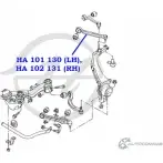 Рычаг передней подвески, верхний, передний, левый HANSE ENAJT9 HA 101 130 1422498095 W0 YQFY4 - Изображение 2