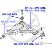 Рычаг передней подвески, нижний, правый HANSE J3MU1 4 HA 302 202 25TRVA 1422498125 - Изображение 2