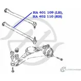 Рычаг задней подвески, нижний, левый HANSE 2 A0X0 1422498133 HA 401 109 LEWS9 - Изображение 2