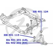 Рычаг передней подвески, нижний, левый, усиленный HANSE GREVA NH EMWVCS HA 401 201 1422498139 - Изображение 2