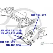 Рычаг передней подвески, нижний, правый HANSE ML7CA LAC9I6 7 HA 402 212 1422498156 - Изображение 2