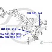 Рычаг передней подвески, нижний, левый HANSE HMTK3 L HA 801 205 3GJ2M 1422498179 - Изображение 2