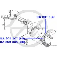 Рычаг передней подвески, нижний, левый HANSE HA 801 207 FA JFMNP 1422498180 3YCJLCO - Изображение 2