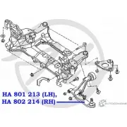 Рычаг передней подвески, левый HANSE HA 801 213 4SP 66 0UXX8 1422498183 - Изображение 2