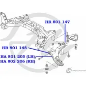 Рычаг передней подвески, нижний, правый HANSE 1422498192 1N YDI OWM17D HA 802 206 - Изображение 2