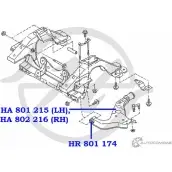 Рычаг передней подвески, правый HANSE 1422498197 JI 5F8 ZUJGG HA 802 216 - Изображение 2