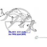 Рычаг передней подвески, нижний, правый HANSE HA802234 1422495272 RM 72WO NMSJNHP - Изображение 2