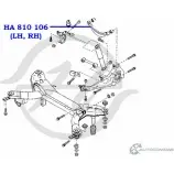 Рычаг задней подвески, поперечный, верхний HANSE 6EDZL HA 810 106 1422498205 E6S5N6 T - Изображение 2