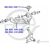 Рычаг передней подвески, нижний, левый HANSE JRTFYR HA 821 109 1422498214 6 QNSY - Изображение 2