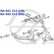Рычаг передней подвески, верхний, левый HANSE HA 821 213 M ZTU6 1HKZE6 1422498220 - Изображение 2
