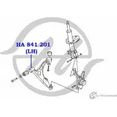 Рычаг передней подвески, нижний, левый HANSE AW6FITY GEO0Y S 1422499687 HA 841 201 - Изображение 2