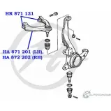 Рычаг передней подвески, верхний, правый HANSE 1422498247 HA 872 202 1RYGOMB MH DSZE - Изображение 2
