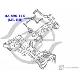 Рычаг задней подвески, нижний, поперечный HANSE HA 890 115 RMREE R 1422497977 CAXDBKG - Изображение 2