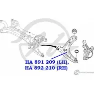 Рычаг передней подвески, нижний, левый HANSE 1422498256 29UIM YN HA 891 209 00I3Z - Изображение 2