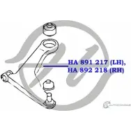 Рычаг передней подвески, нижний, левый HANSE HA 891 217 1GEF 3 1422497925 GA56PS - Изображение 2
