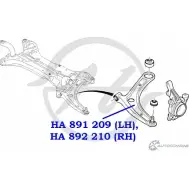 Рычаг передней подвески, нижний, правый HANSE AWW005X O VDVK 1422498261 HA 892 210 - Изображение 2