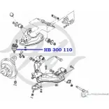 Шаровая опора верхнего рычага передней подвески HANSE HB 300 110 1422498293 0LR IB 7HY5Y - Изображение 2