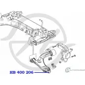 Шаровая опора нижнего рычага передней подвески HANSE T7F9KX 1422496597 V6P KLAL HB 400 206 - Изображение 2