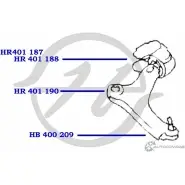 Шаровая опора нижнего рычага передней подвески HANSE 1422496557 JV6 Y6TI KKZS3CM HB 400 209 - Изображение 2
