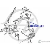 Шаровая опора верхнего рычага передней подвески HANSE 1422498327 C 6CZR0 HB 800 114 F07NOXM - Изображение 2