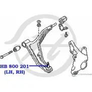 Шаровая опора нижнего рычага передней подвески HANSE HB 800 201 DMBZII 1422498329 008Y3K Y - Изображение 2